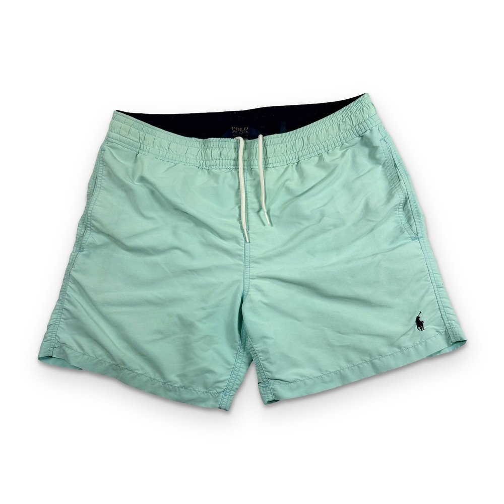 Polo Ralph Lauren Mens Swim Trunks Small Mint Green 5.5" Inseam Drawstring